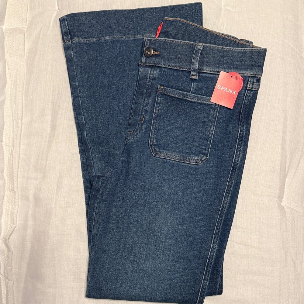 SPANX Women's Dark Blue Flare Jeans